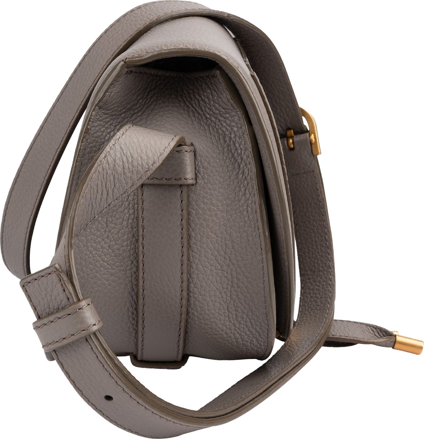 Chloé Grained Calfskin Mini Marcie Saddle Crossbody Bag