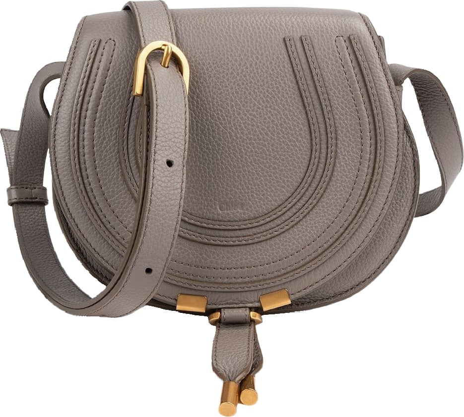 Chloé Grained Calfskin Mini Marcie Saddle Crossbody Bag