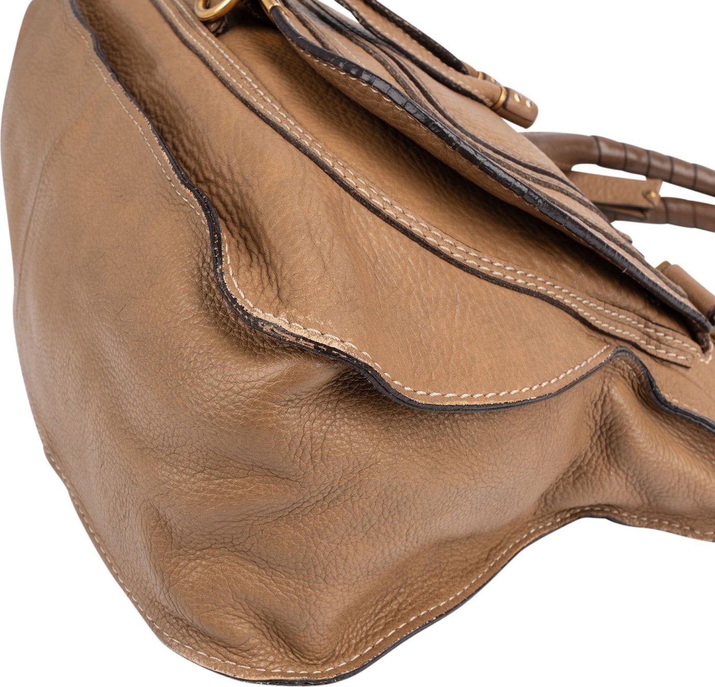 Chloé Grained Calfskin Marcie Medium Satchel Handbag
