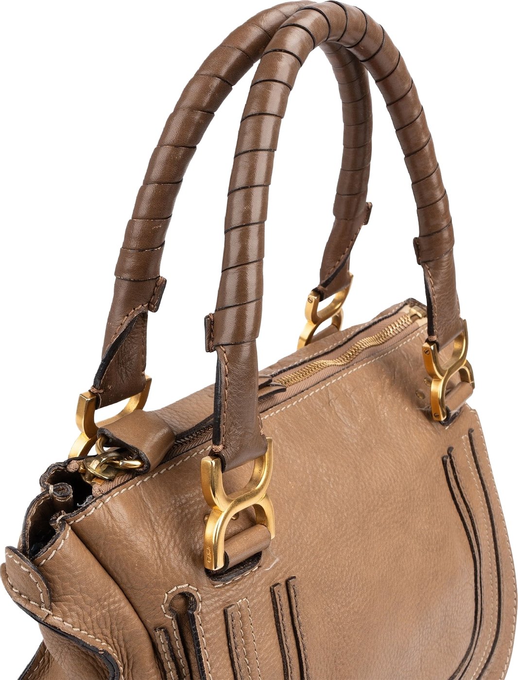 Chloé Grained Calfskin Marcie Medium Satchel Handbag