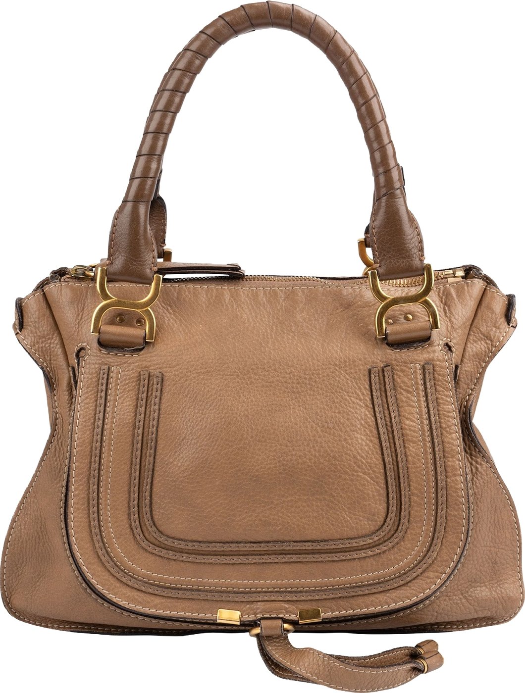 Chloé Grained Calfskin Marcie Medium Satchel Handbag
