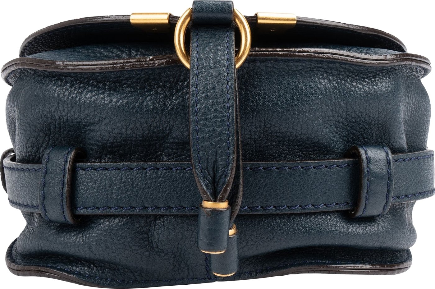 Chloé Grained Calfskin Mini Marcie Saddle Crossbody Bag