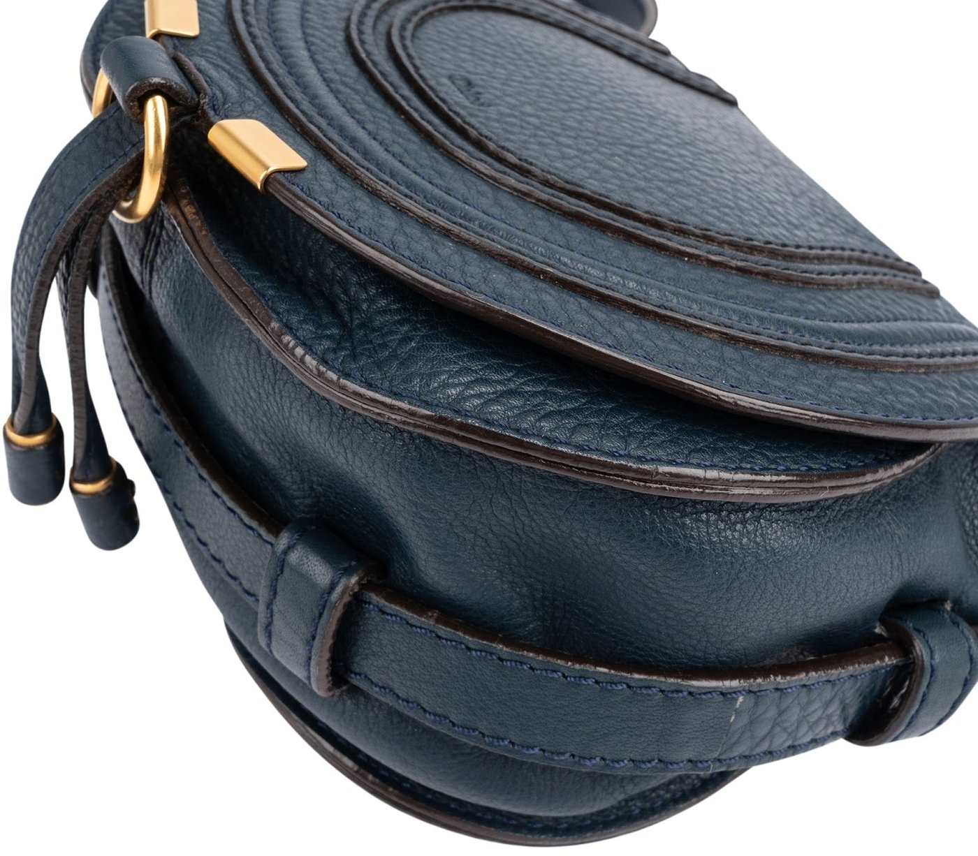 Chloé Grained Calfskin Mini Marcie Saddle Crossbody Bag