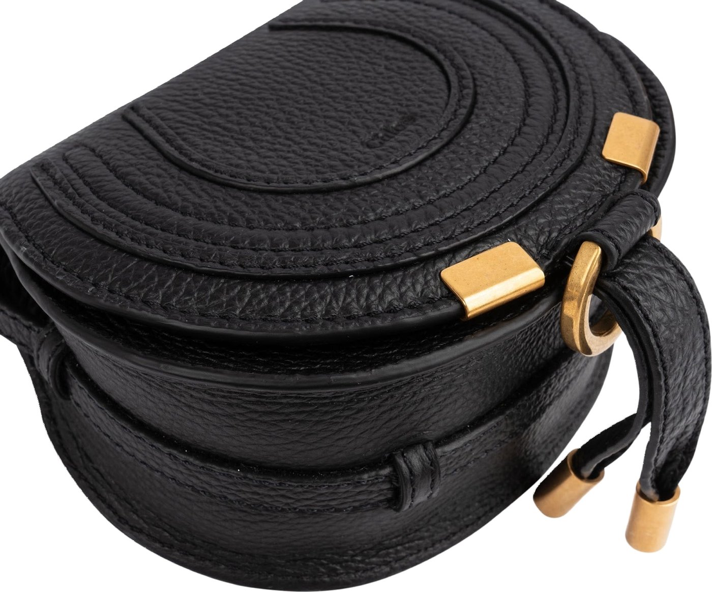 Chloé Grained Calfskin Nano Marcie Saddle Crossbody Bag