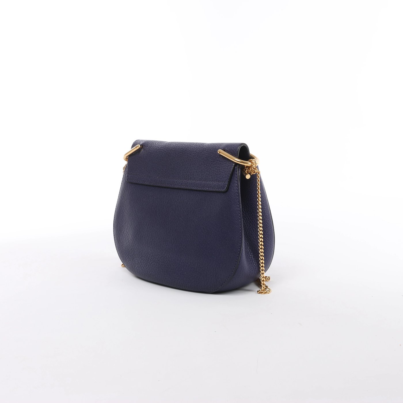 Chloe Drew Leather Chain Crossbody Bag in Purple