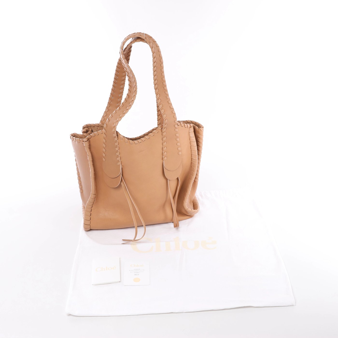 Chloe Mony Leather Leather Shoulder Bag in Brown