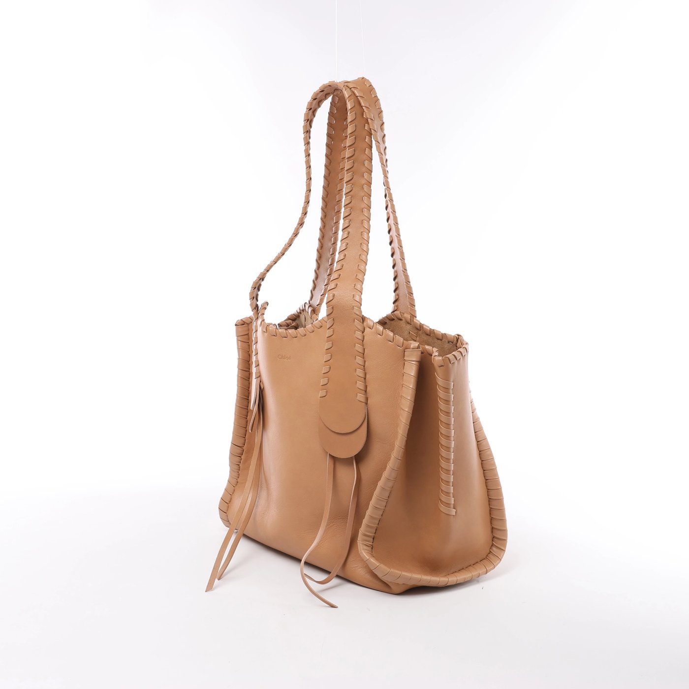 Chloe Mony Leather Leather Shoulder Bag in Brown