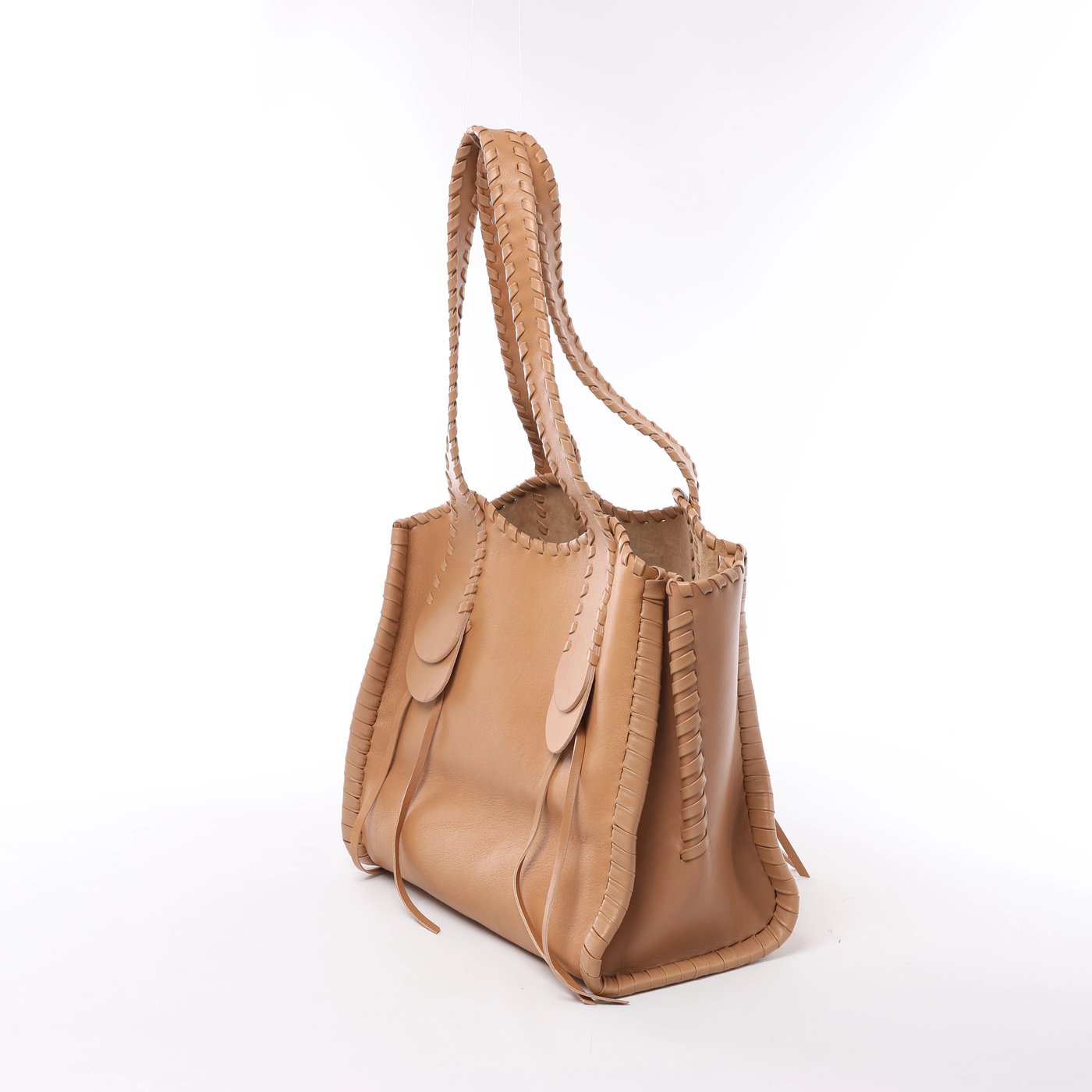 Chloe Mony Leather Leather Shoulder Bag in Brown