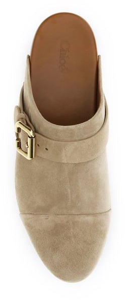 Chloé Beige Calf Leather Bos Taurus Clogs