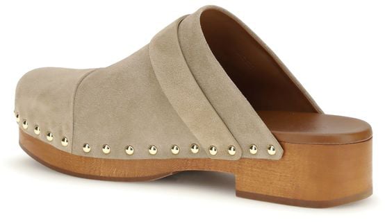 Chloé Beige Calf Leather Bos Taurus Clogs