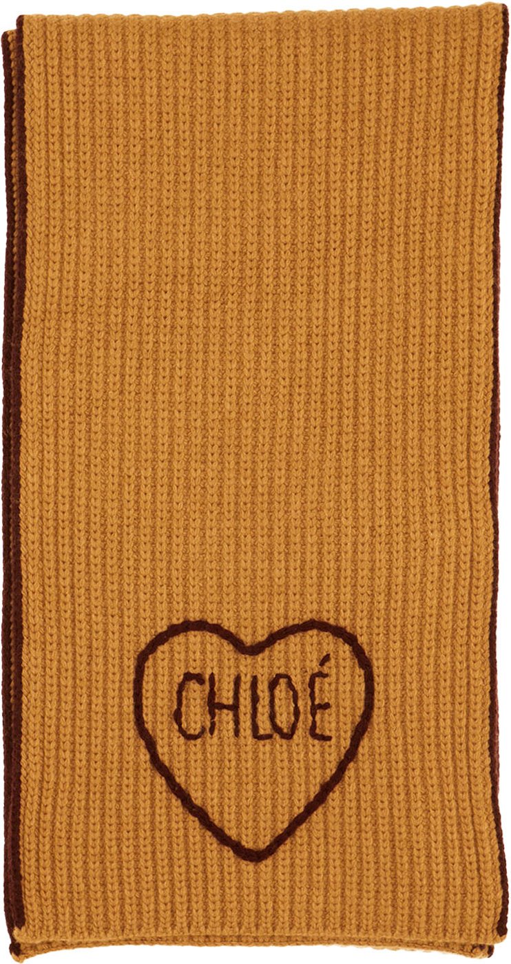Chloe Beige wool and cashmere scarf