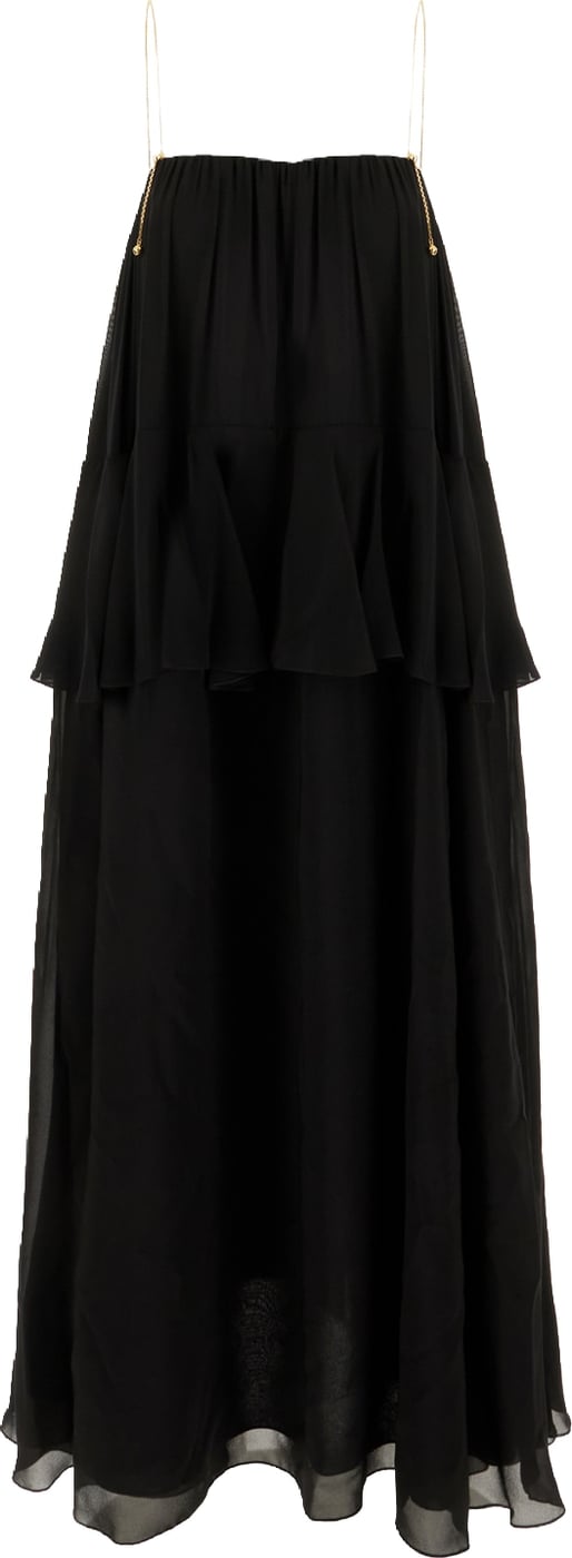 Chloe Black silk long dress