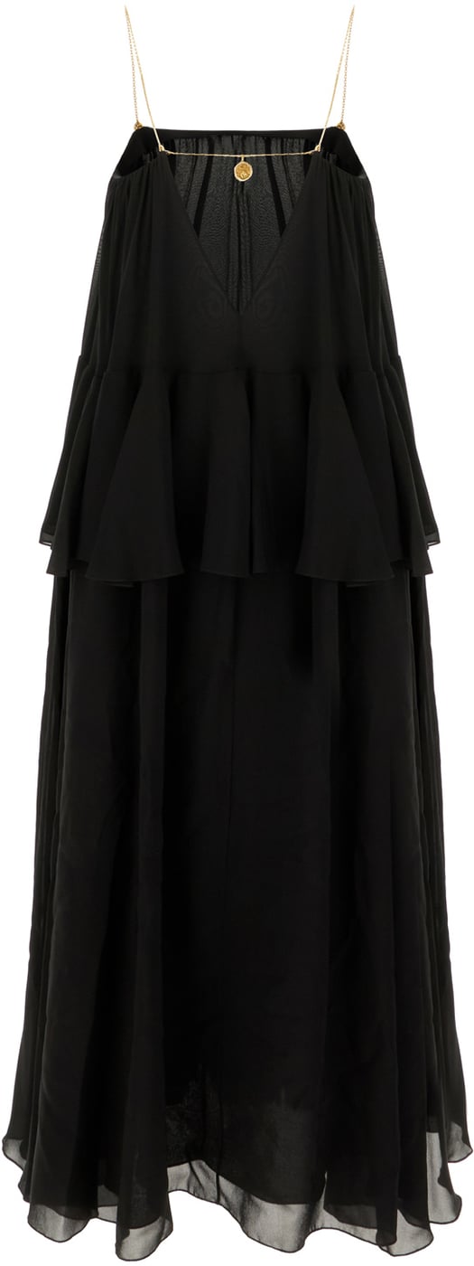 Chloe Black silk long dress