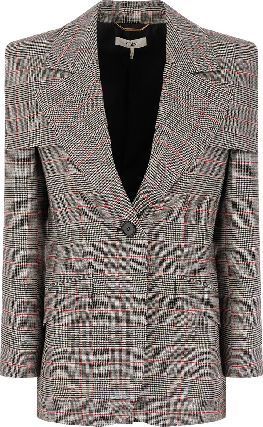 Chloe Embroidered wool blend blazer