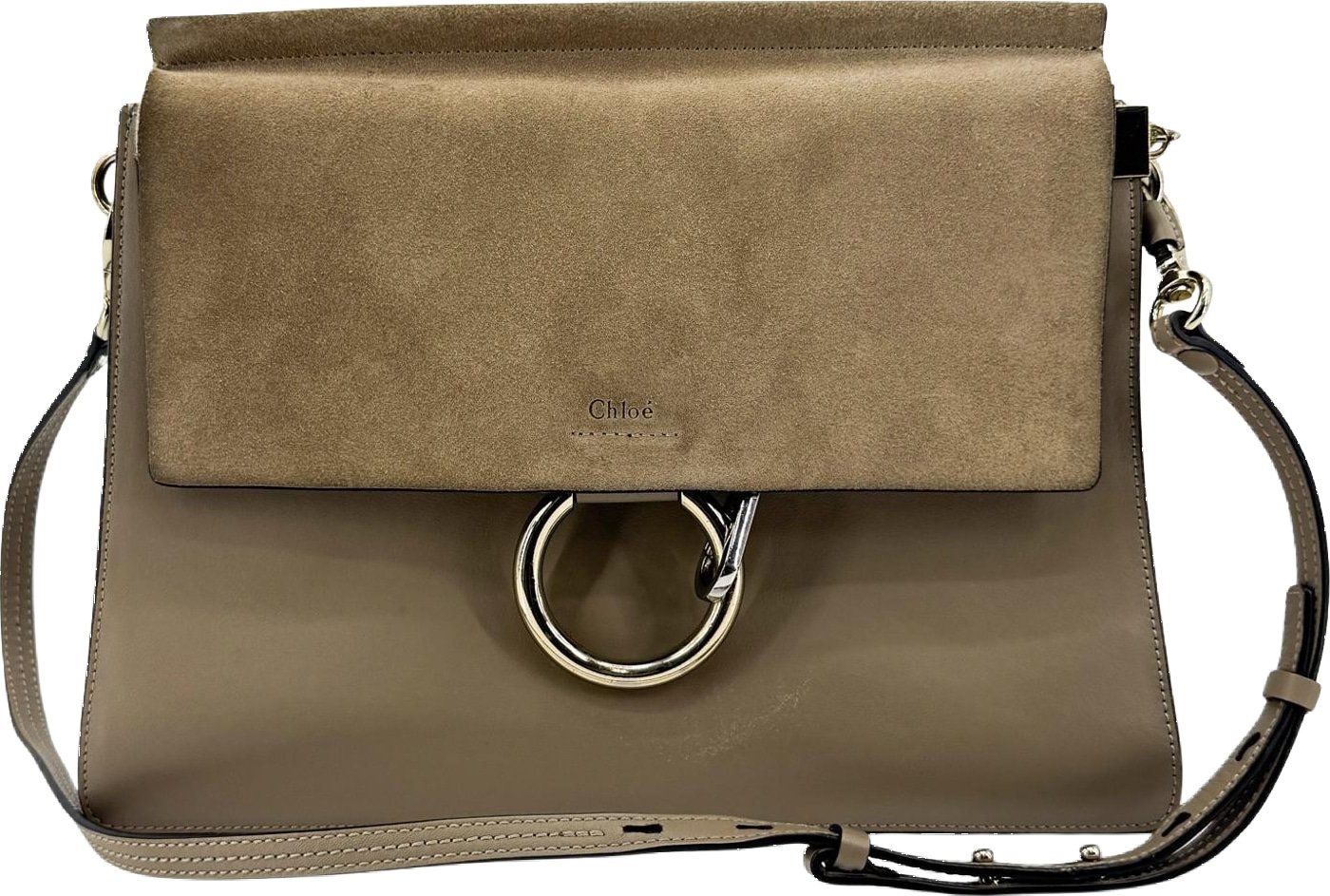 Chloe Faye Leather and Suede Medium