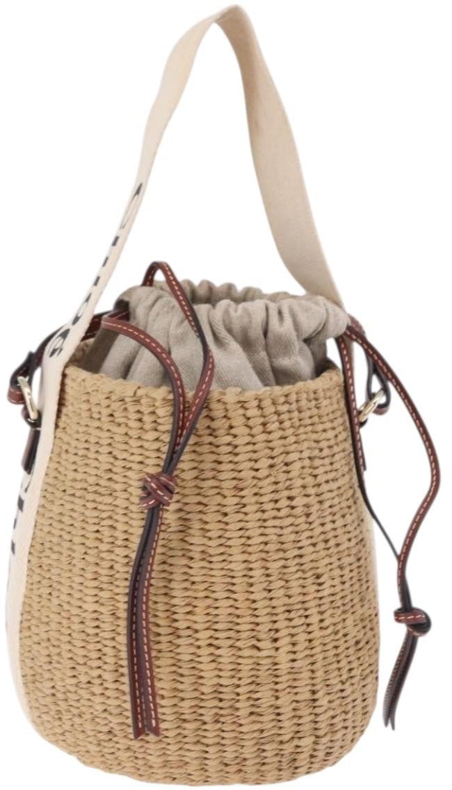 Chloe Woody Basket Woven Raffia Small