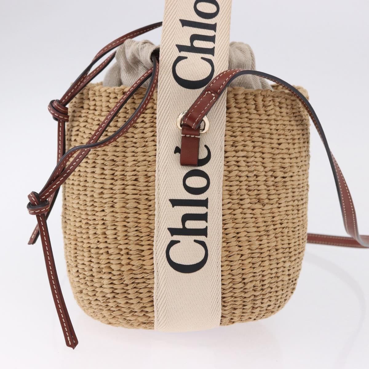 Chloe Woody Basket Woven Raffia Small
