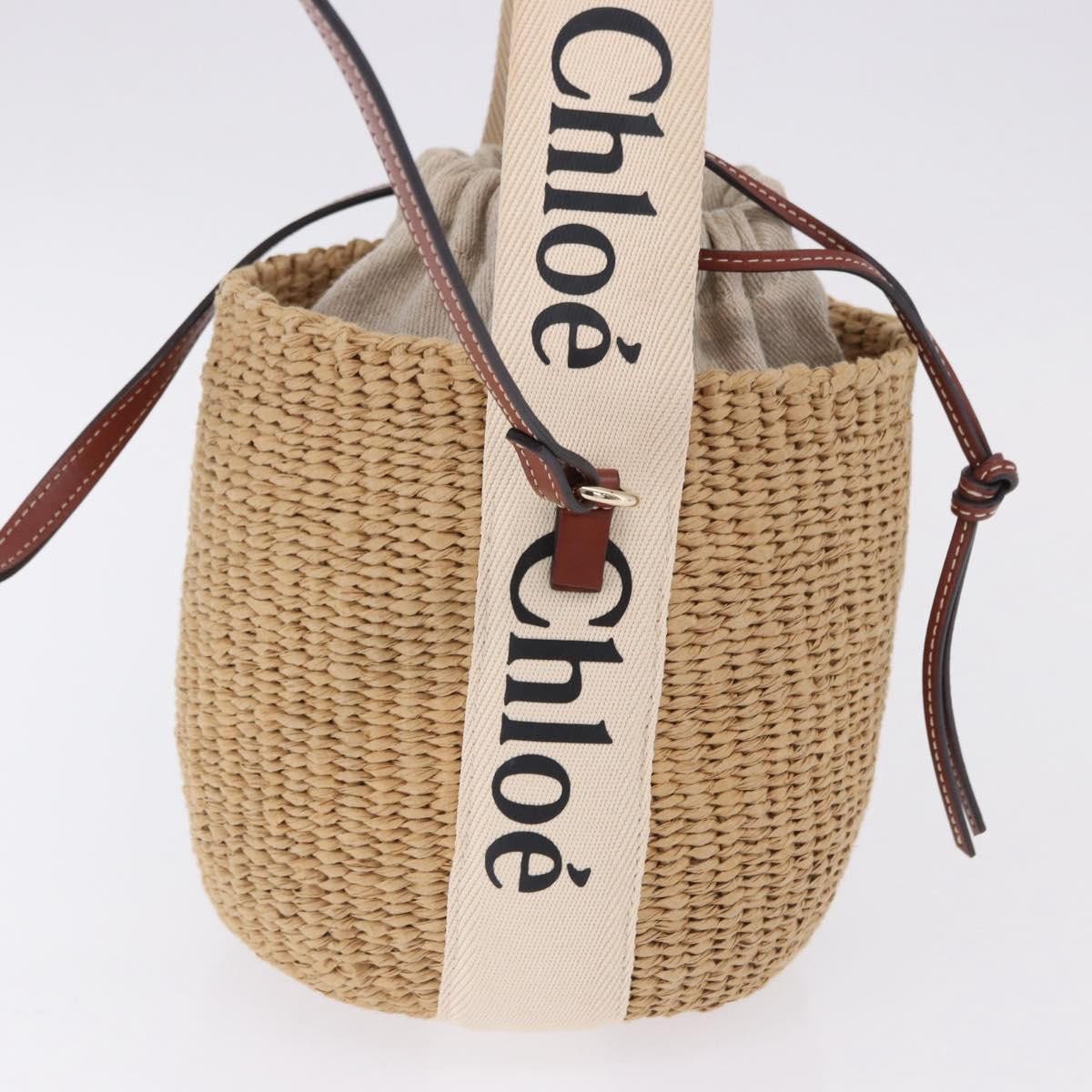 Chloe Woody Basket Woven Raffia Small