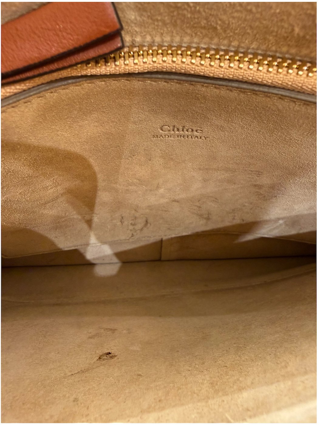 Chloe Faye Chain Leather and Suede Mini