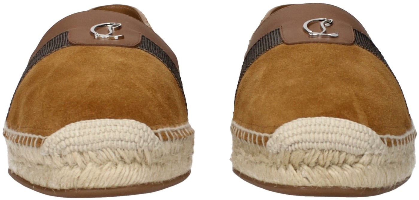 Christian Louboutin Brown Leather Espadrilles