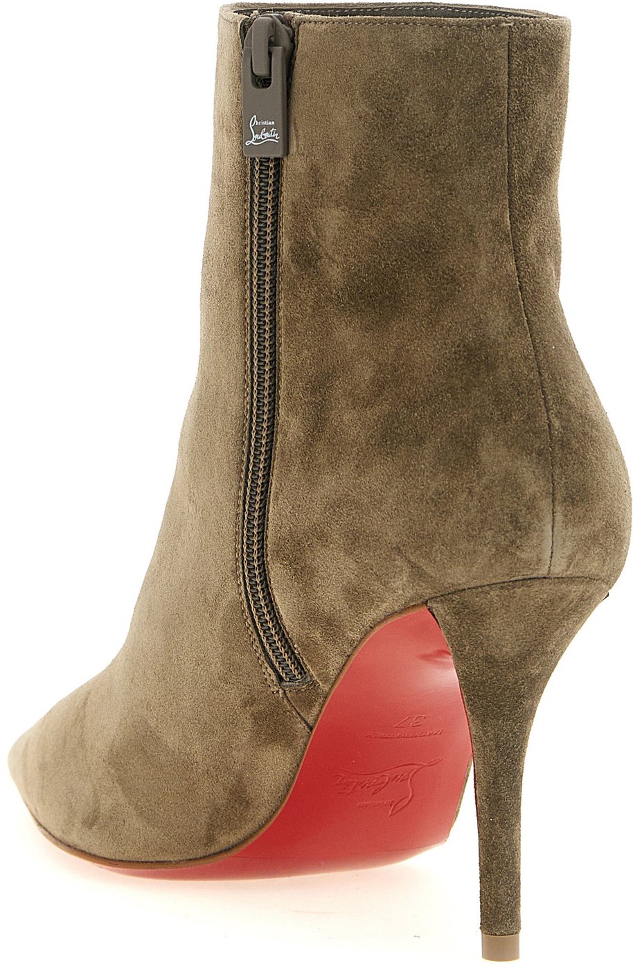 Christian Louboutin Beige Calfskin Ankle Boots