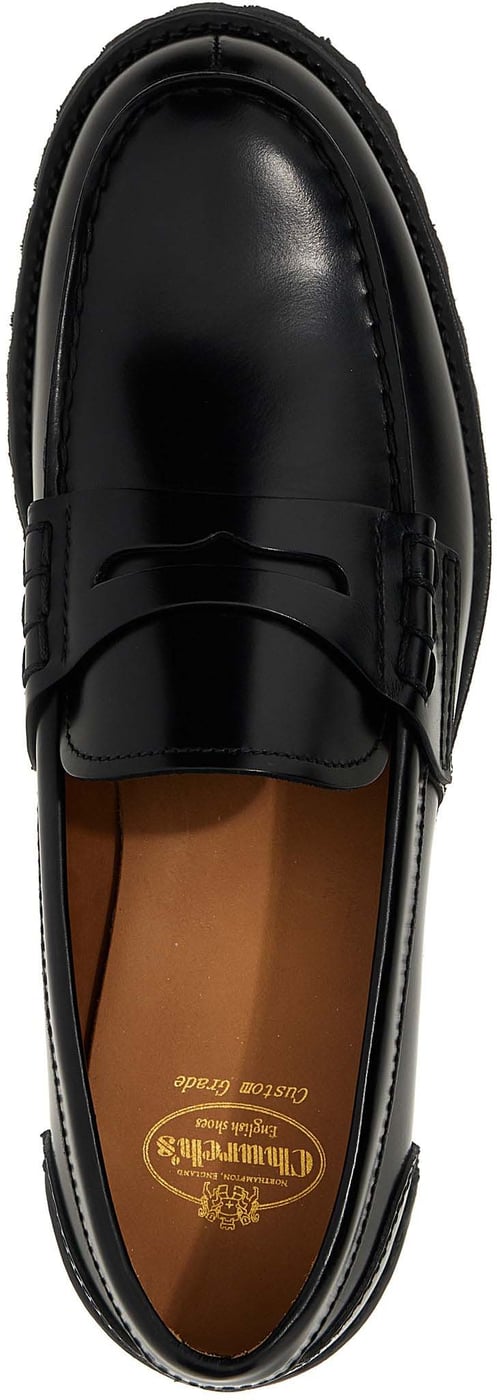 Church's Black Cowhide Slip-On Loafers
