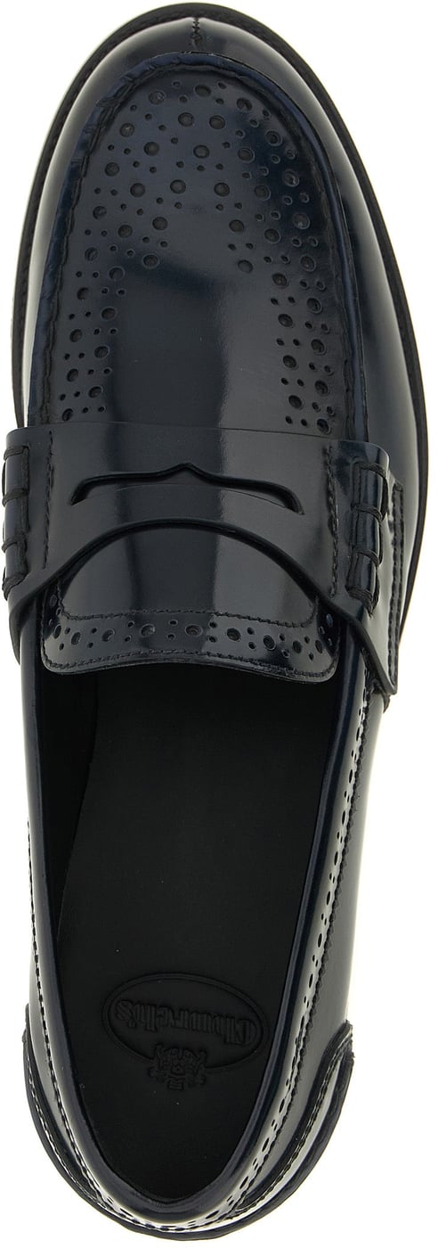 Church's Blue Calfskin Slip-On Loafers