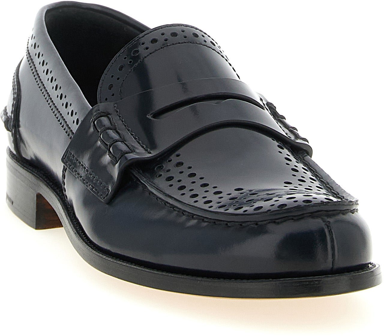 Church's Blue Calfskin Slip-On Loafers