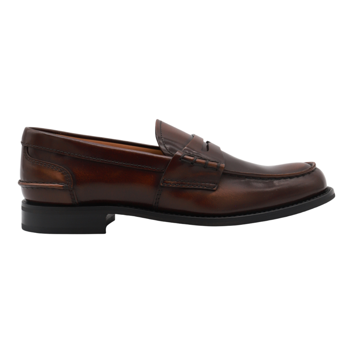 Classic Loafer Style Flat Shoes with Polished Finish