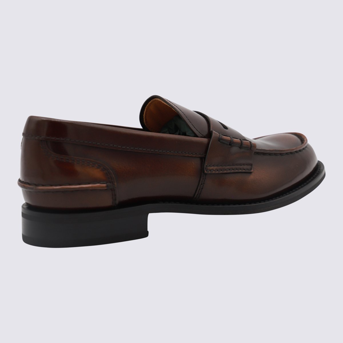 Classic Loafer Style Flat Shoes with Polished Finish
