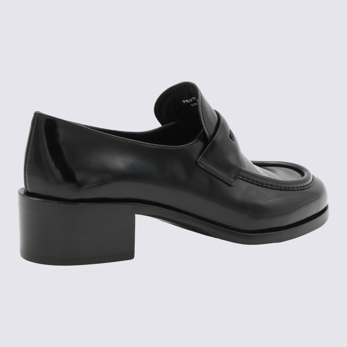 Black Polished Leather Prudence Loafers