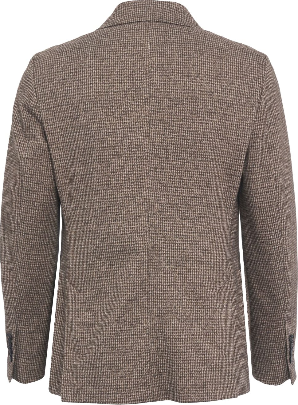 Double-breasted blazer with checked pattern