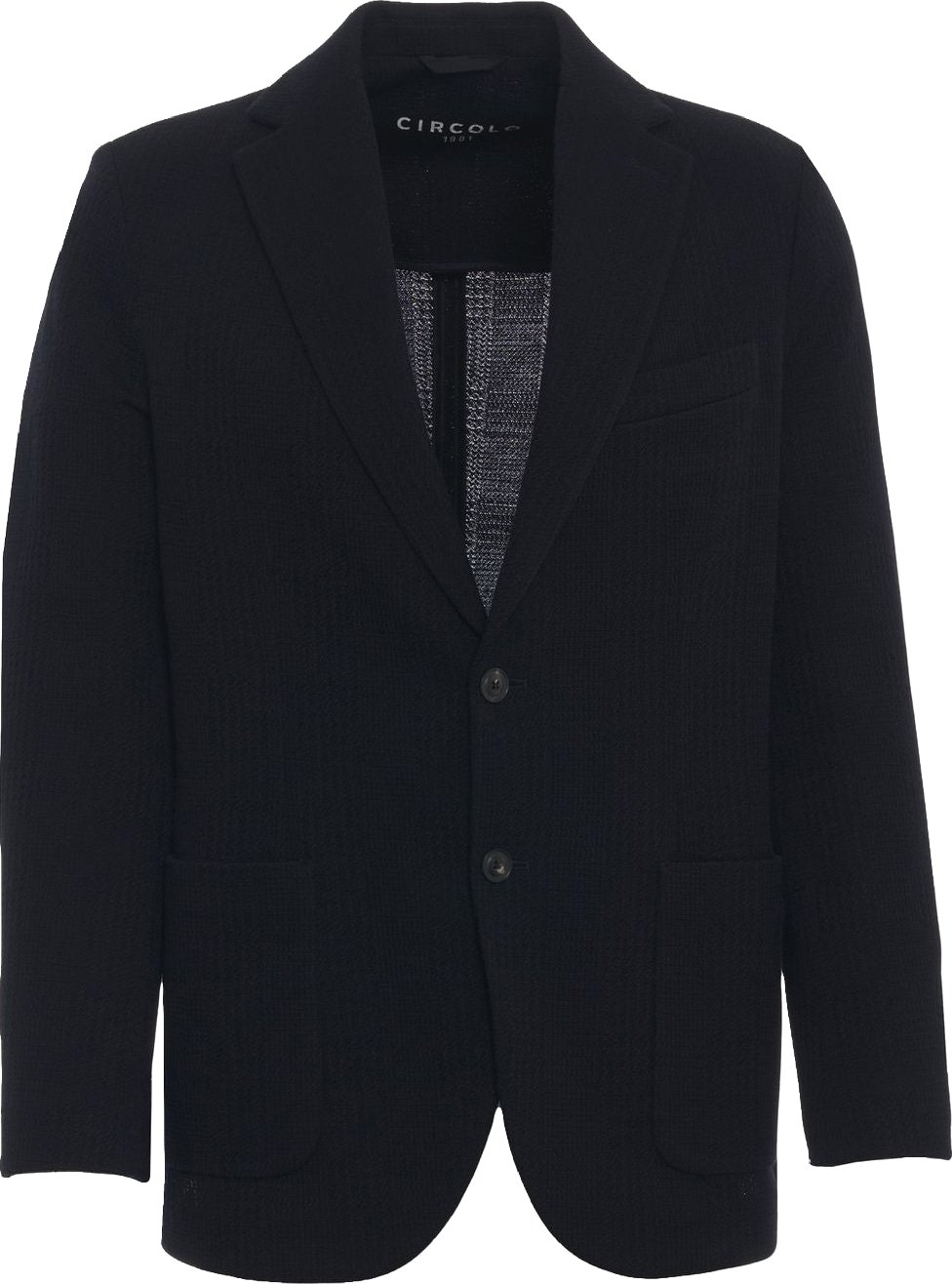 Blazer with patch pockets