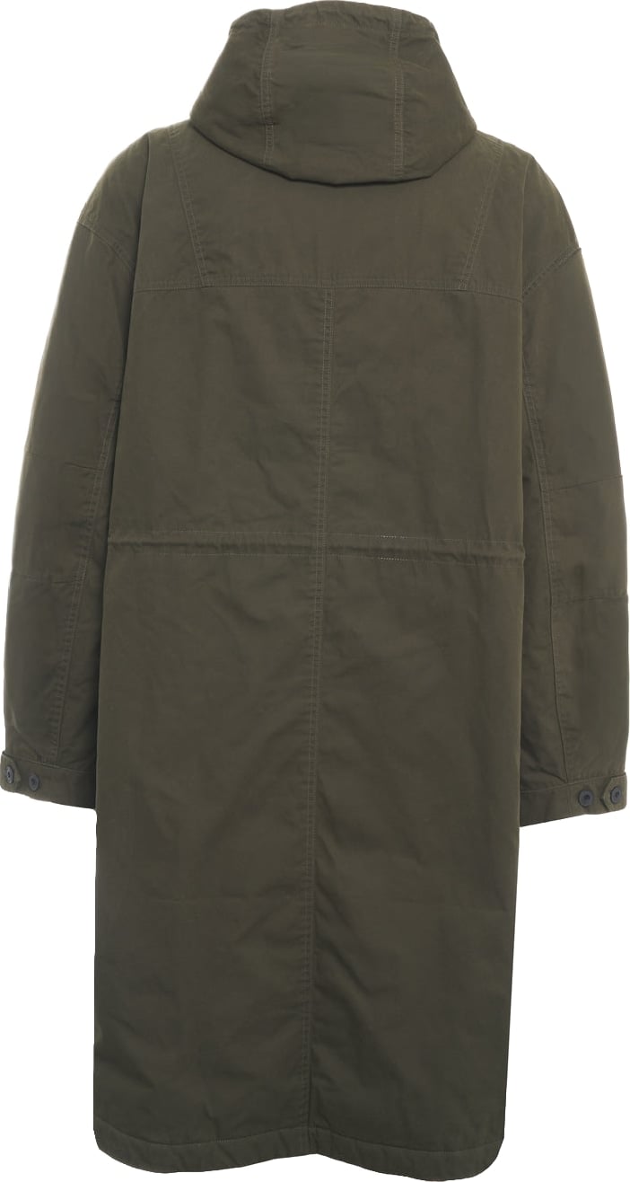 Parka with flap pockets