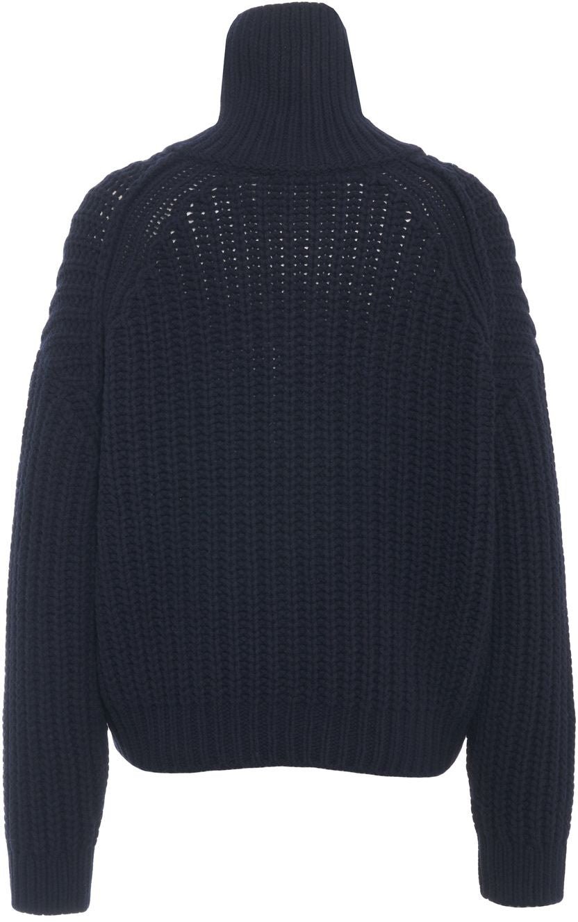 Cardigan with stand-up collar