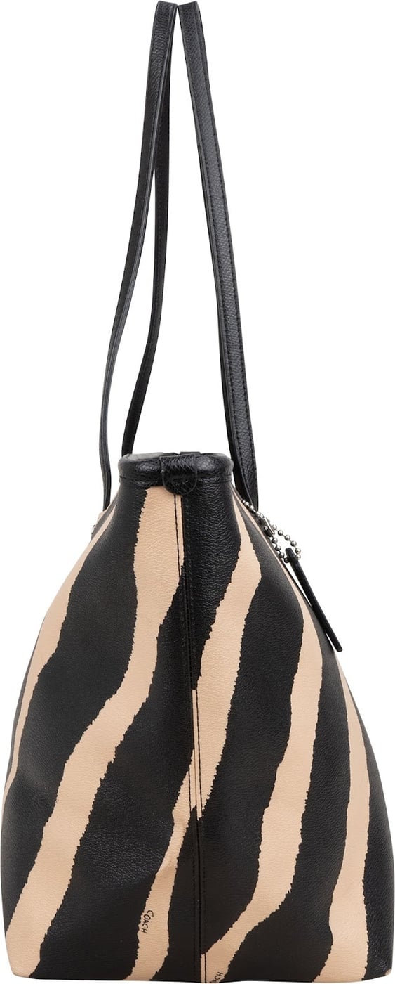 Coach Zebra Print City Shopper Shoulder Bag