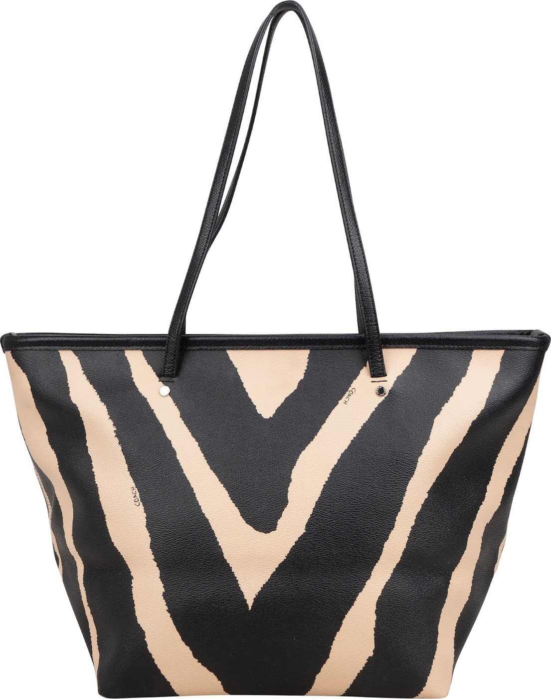 Coach Zebra Print City Shopper Shoulder Bag