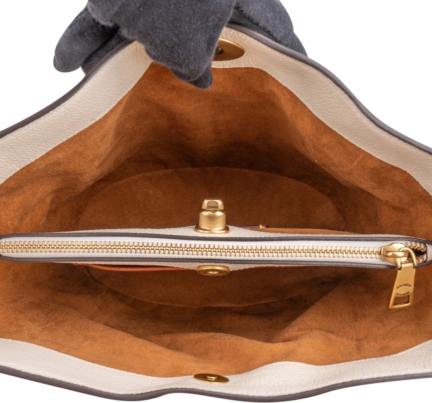 Coach Polished Pebble Leather Willow Bucket Crossbody Shoulder Bag