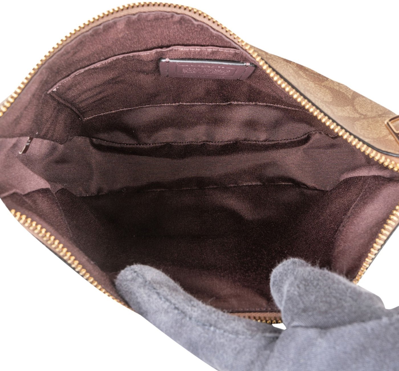 Coach Monogram Signature Canvas Ellie File Crossbody Bag