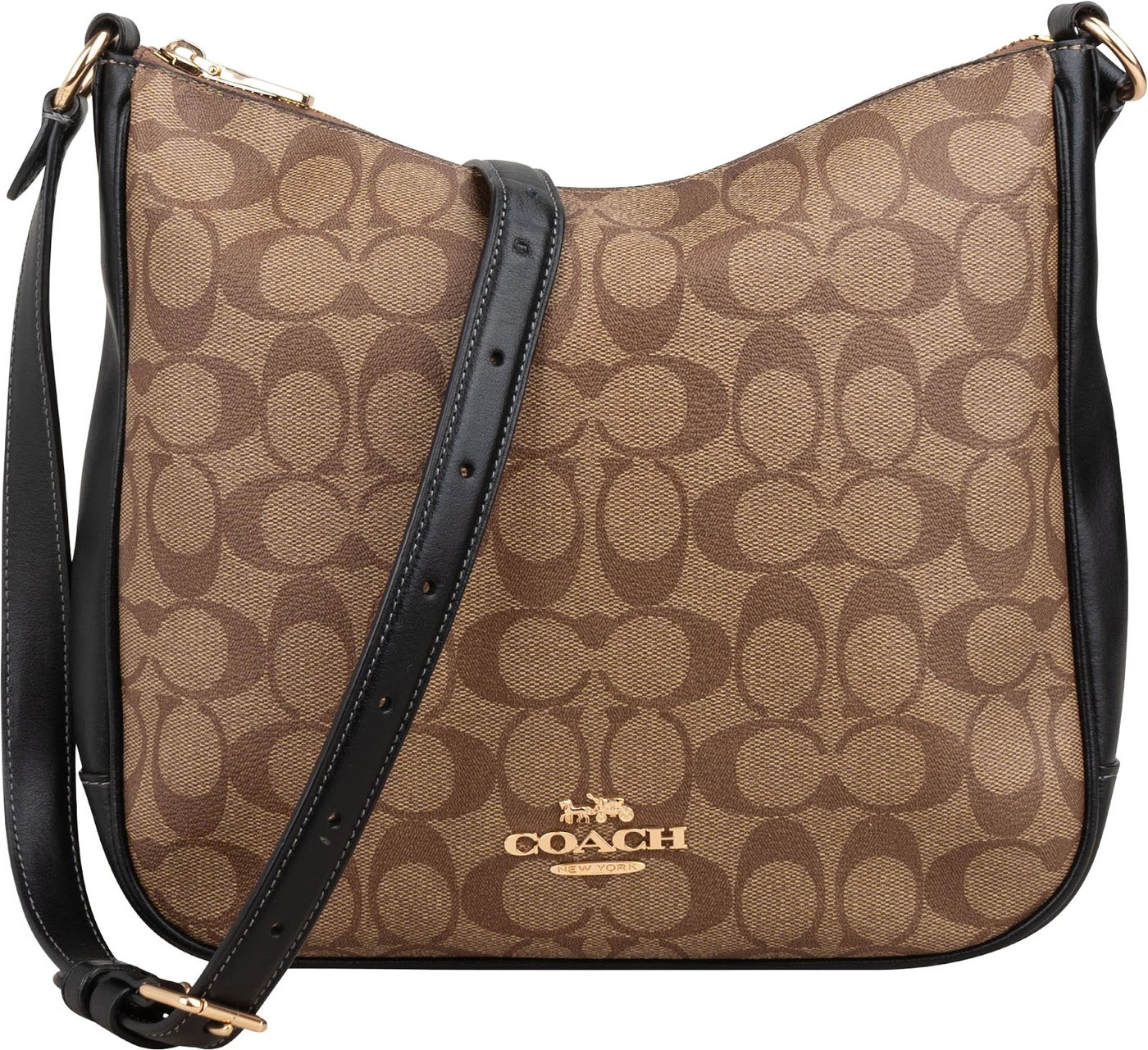 Coach Monogram Signature Canvas Ellie File Crossbody Bag