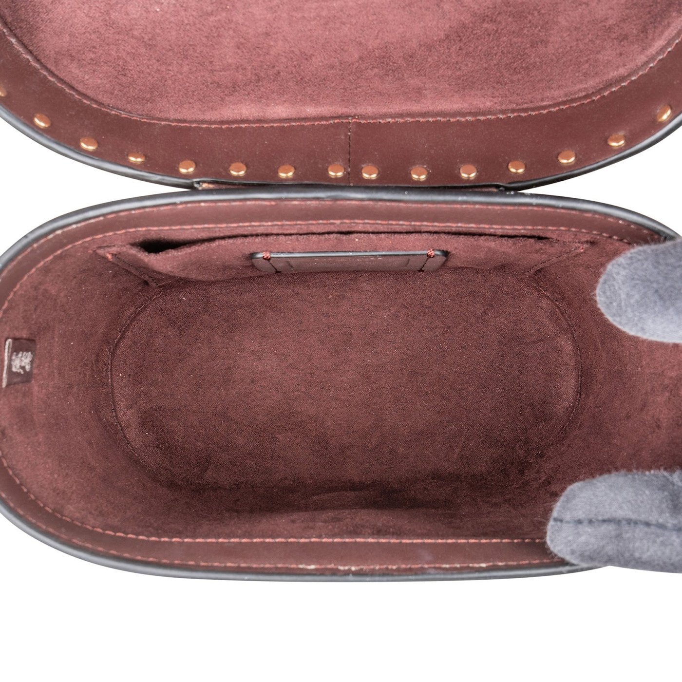 Coach Monogram Signature Georgie Gem Vanity Case Rivets Crossbody Handbag