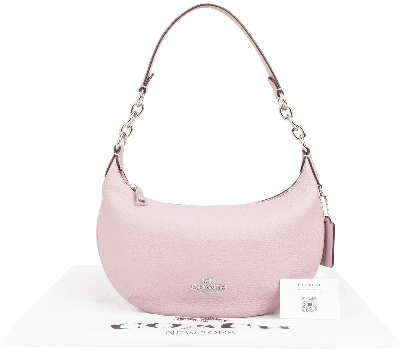 Coach Lilac Pebbled Leather Small Payton Shoulder Bag