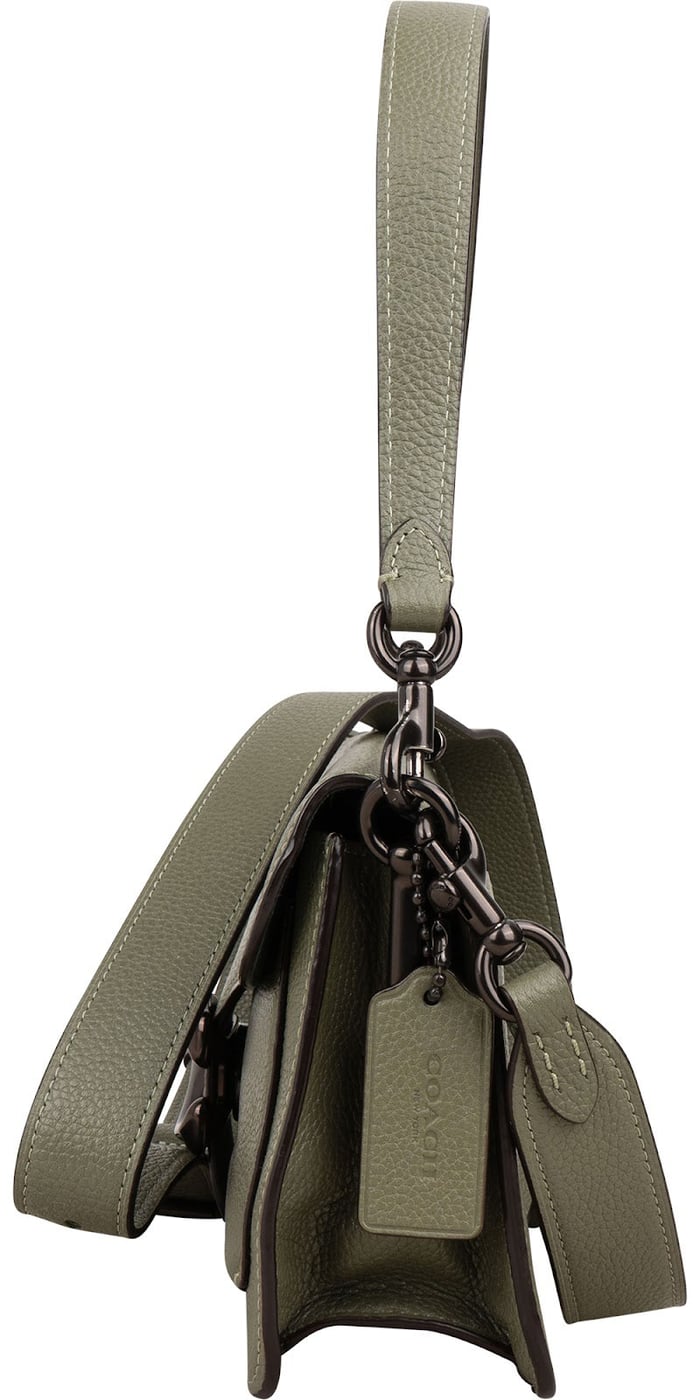 Coach Green Pebbled Leather Tabby Shoulder Crossbody Bag