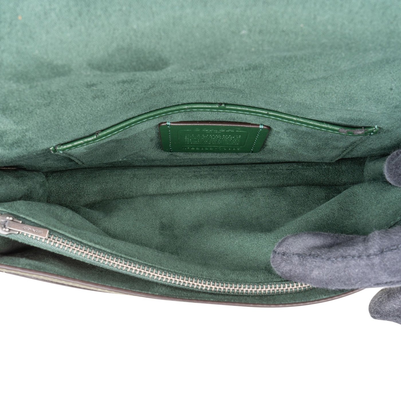 Coach Green Pebbled Leather Tabby Shoulder Crossbody Bag