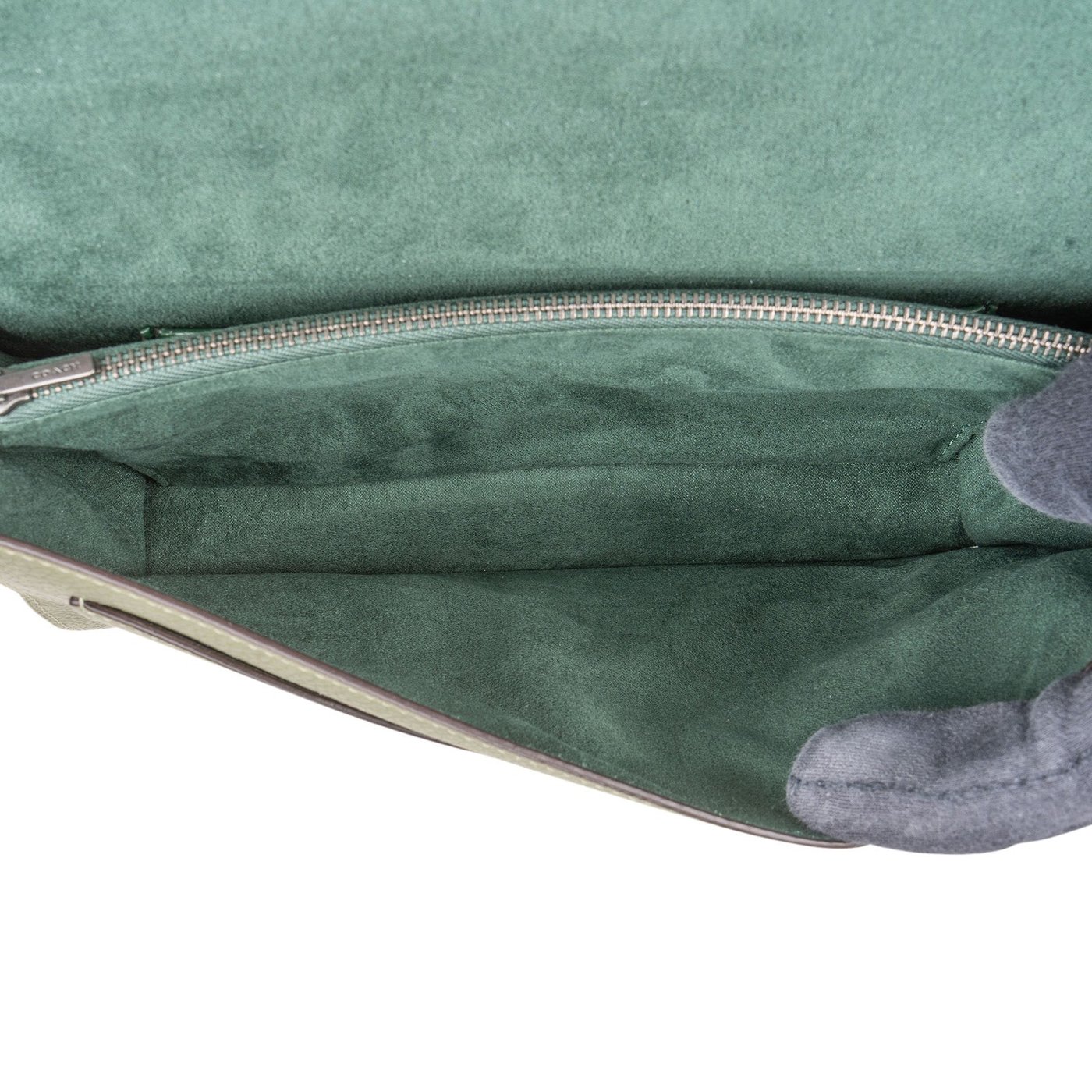 Coach Green Pebbled Leather Tabby Shoulder Crossbody Bag