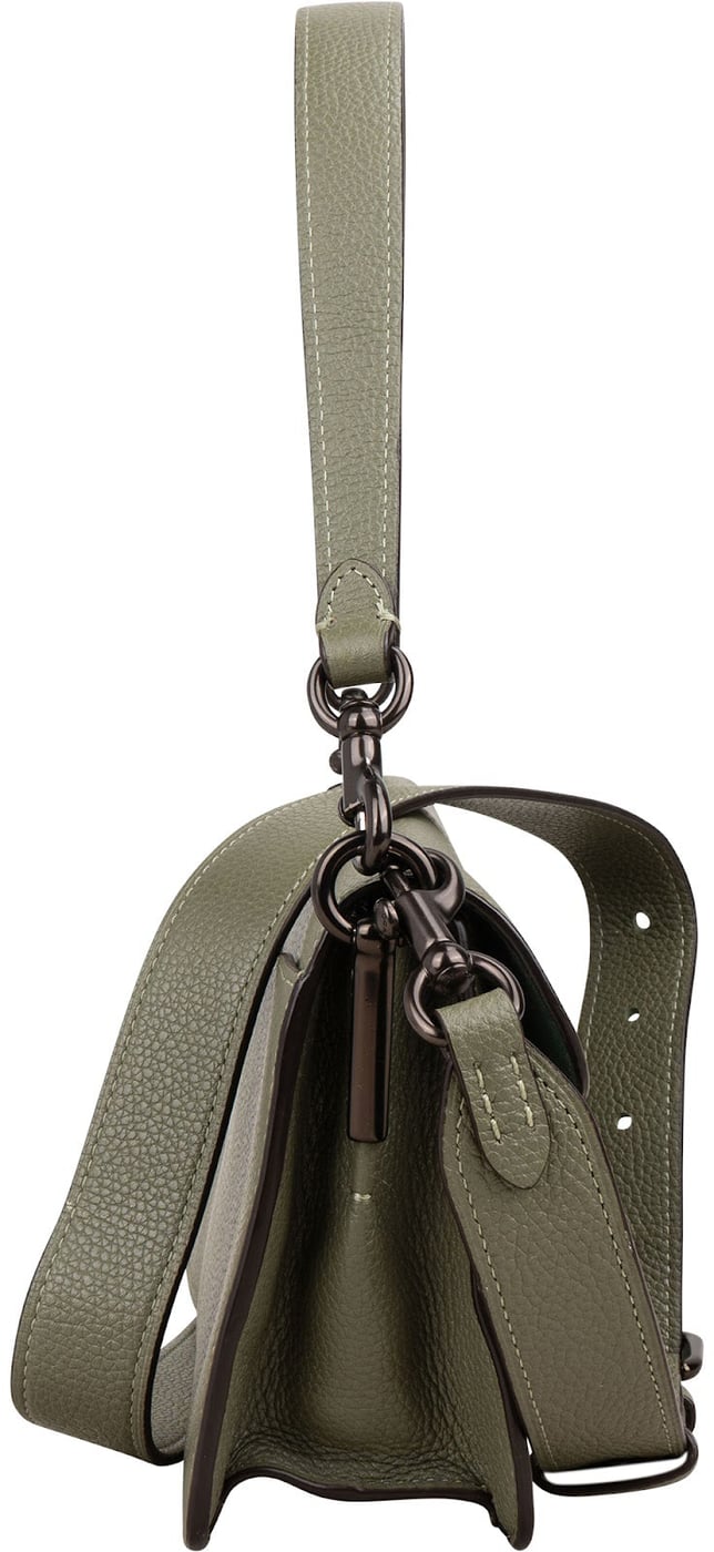 Coach Green Pebbled Leather Tabby Shoulder Crossbody Bag