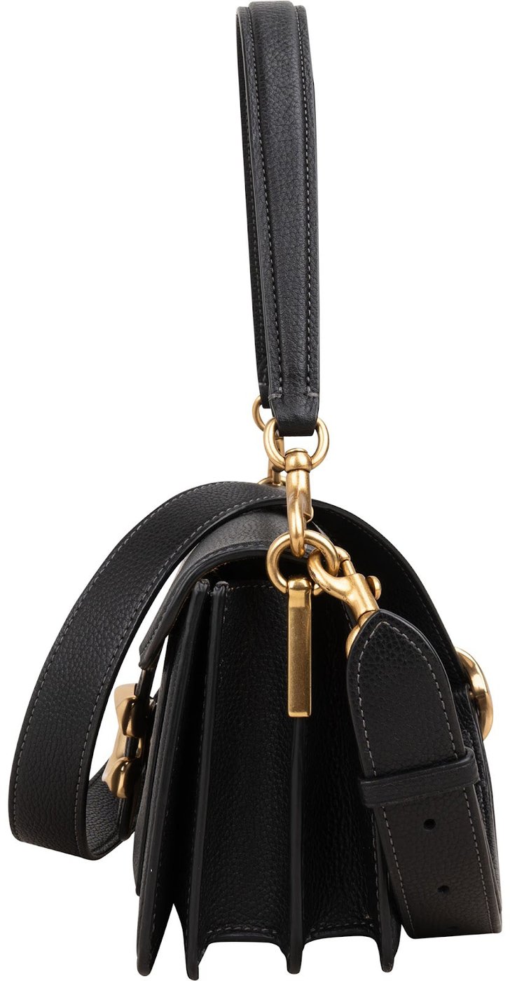 Coach Black Pebbled Leather Tabby 26 Shoulder Crossbody Bag
