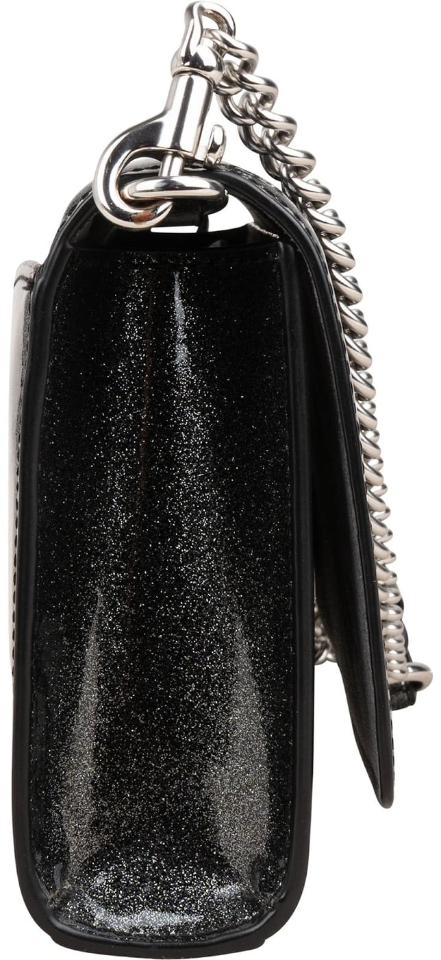 Coach Glitter Patent Leather Foldover Clutch Crossbody Bag