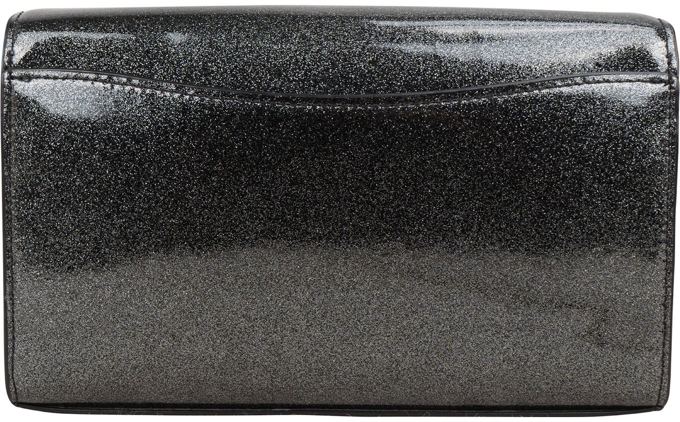 Coach Glitter Patent Leather Foldover Clutch Crossbody Bag