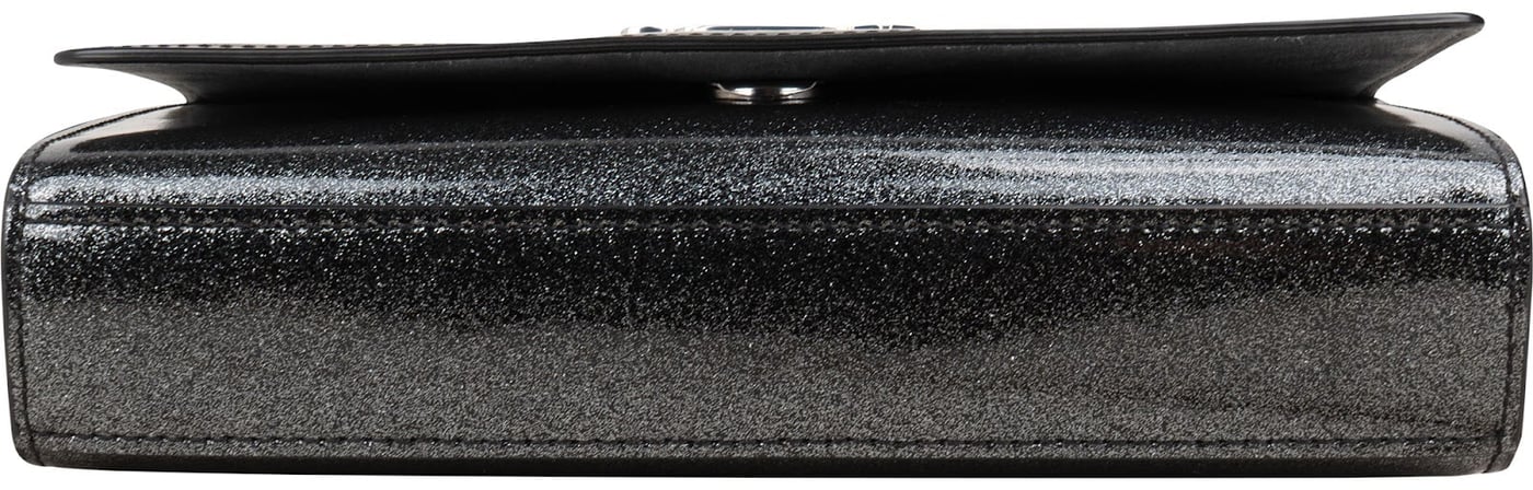 Coach Glitter Patent Leather Foldover Clutch Crossbody Bag